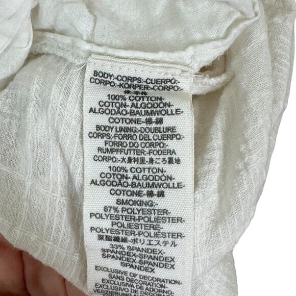 Free People Sundrenched Mini Dress Medium White Beach Boho Casual Gauzy Tie - Picture 9 of 11